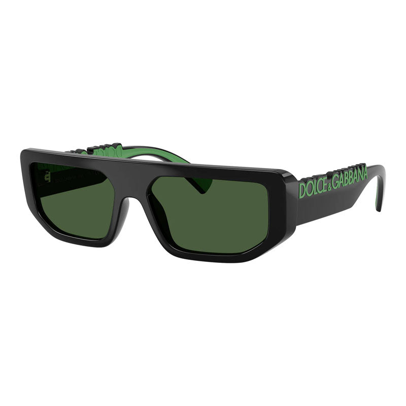 Dolce & Gabbana Logo-Embroidered Acetate Sunglasses — Black