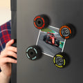 Personalizado Multicolor 3D Impreso Mini Imán de Nevera de Neumático de Coche con Texto Competición de Carreras Souvenir Regalo de Cumpleaños para Aficionados de Pilotos de Carreras