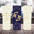Vaso personalizado con nombre de signo del zodiaco 20 oz Skinny Tumbler con tapa y pajita Accesorio de viaje Cumpleaños Aniversario Regalo de boda para mujer