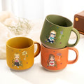 Taza de Cerámica Personalizada Flor de Nacimiento de Personaje de Lectura de Dibujos Animados con Nombre Regalo de Cumpleaños del Club de Lectura para los Amantes de los Libros
