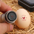 Sello de madera personalizado para huevos de gallina con tinta alimentaria y caja de regalo Uso diario Regalo de cumpleaños para la familia Granjero Criador