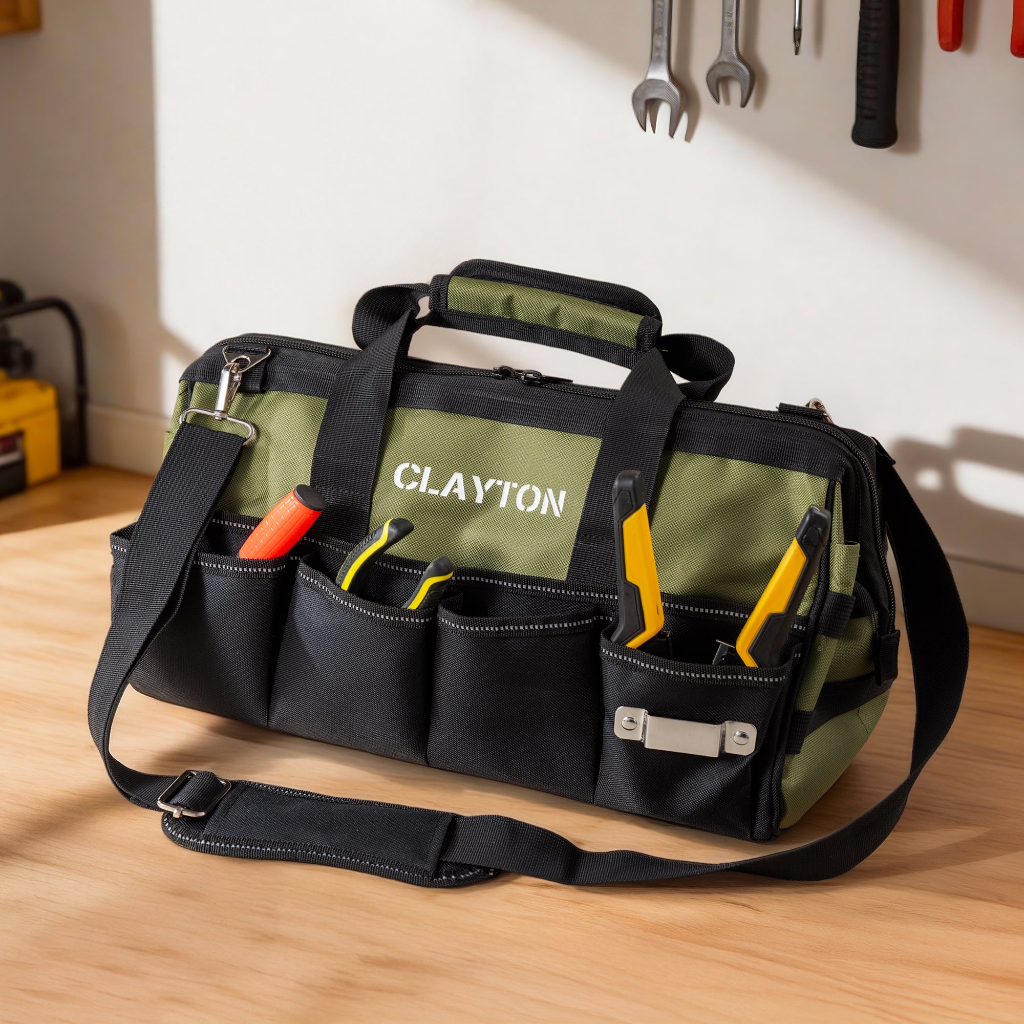 Bolsa de herramientas portátil con múltiples bolsillos para uso diario Regalo de cumpleaños para hombres Electricistas Manitas