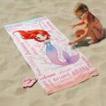 Toalla de playa personalizada de gran tamaño y secado rápido para princesas sirenas con nombre Regalo de cumpleaños esencial para viajes de verano para niñas amantes de las sirenas