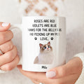 Personalizada de dibujos animados perro gato pata de impresión 11 oz 15 oz taza de cerámica con 1-3 nombres de uso diario regalo de cumpleaños para el dueño de mascotas amante