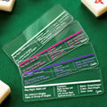 Lector de Línea Mahjong Acrílico Multicolor Personalizado con Reglas y Nombre Juego Mahjong Noche de Cumpleaños Regalo para Amante del Mahjong