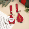 Llavero personalizado de Papá Noel con texto y lupa Cumpleaños Navidad Agradecimiento Regalo para Ancianos Abuela Abuelo