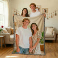 Foto personalizada diseño suave manta con borla decoración del hogar cumpleaños aniversario regalo para la familia amigo