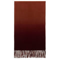 Standard length of Fringed Ombre Scarf with wine and rust color