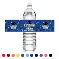 Felicitaciones personalizadas Clase de 2026 Juego de 20 etiquetas adhesivas impermeables para botellas de agua con el nombre de la escuela y el año Regalo de fiesta de graduación para graduados