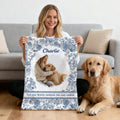 Toile de Jouy personalizada con foto de mascota Manta suave para mascotas con nombre y texto Regalo de cumpleaños y Navidad para los amantes de las mascotas