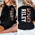 Diseño de fútbol personalizado Unisex Camiseta Sudadera Sudadera con capucha con nombre y número Game Day Club Regalo para mamá amantes del fútbol