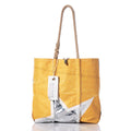 Auction Yellow Silver Star Tote Handmade in Maine from Recycled Sails