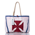 Auction Yacht Club Burgee Tote Handmade in Maine from Recycled Sails