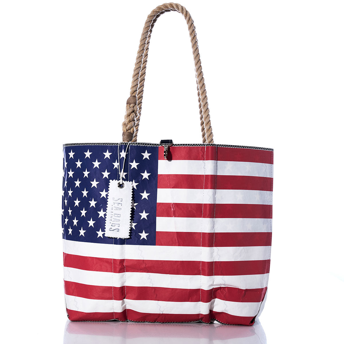 Auction Stars & Stripes XL Tote Handmade in Maine from Recycled Sails