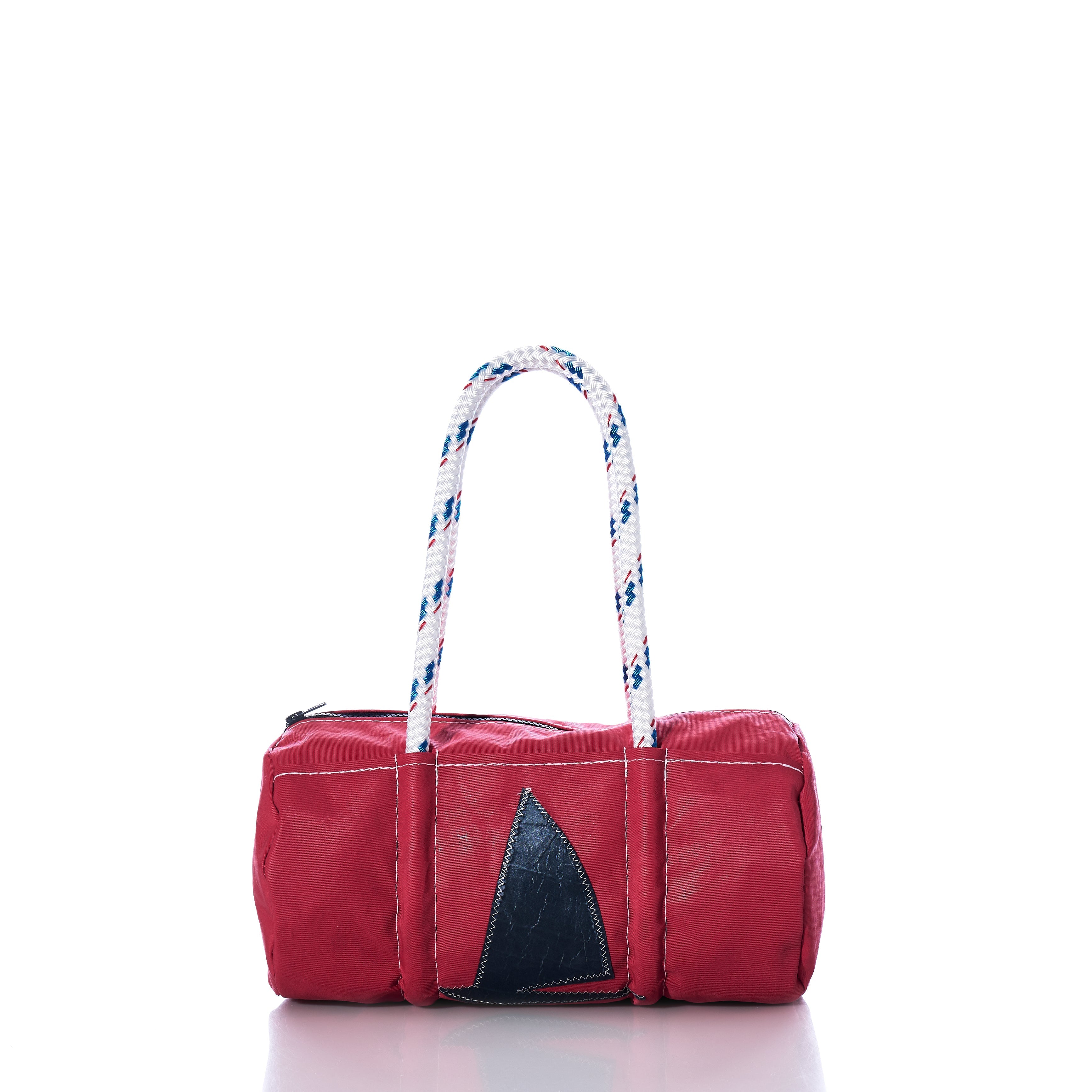 Auction Sailboat on Red Baguette Bag #1 of 35 Handmade in Maine from Recycled Sails
