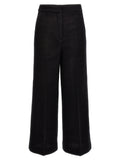 Moschino Bouclè Wool Blend Trousers — Black