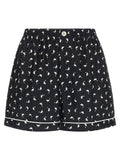 Moschino Printed Silk Twill Shorts — Black