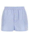 Moschino Striped Poplin Shorts — blue