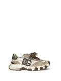 Dolce & Gabbana Leather and Mesh Sneaker — Beige