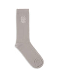Brunello Cucinelli Logo-Embroidered Cotton Socks — Brown