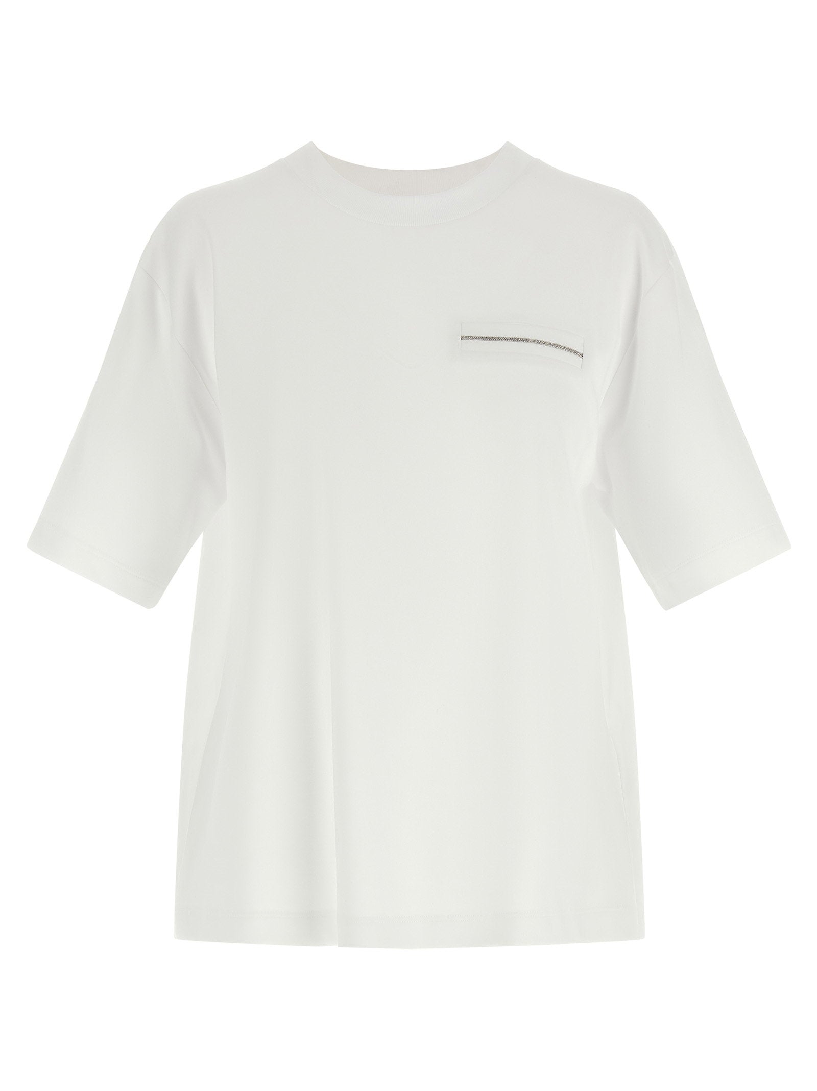 Peserico Metal Logo Trompe l'Oeil T-shirt — White