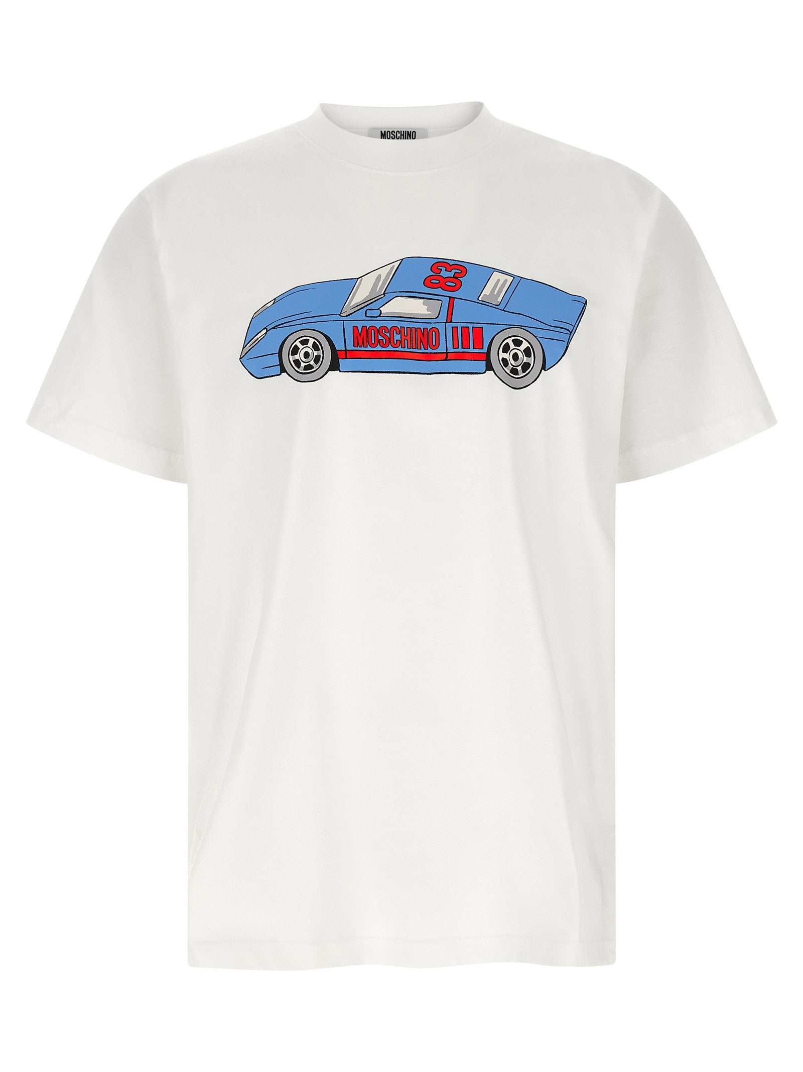 Moschino Car-Printed T-shirt — White
