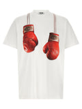 Moschino Boxing Glove Trompe-l'œil Print T-Shirt — White