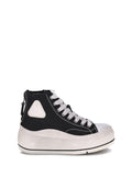 R13 Colorblock Platform High-Top Sneaker — Black
