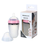 Pack Biberon flujo lento + Chupete Clásico Rosa Chicle Nenina & Co