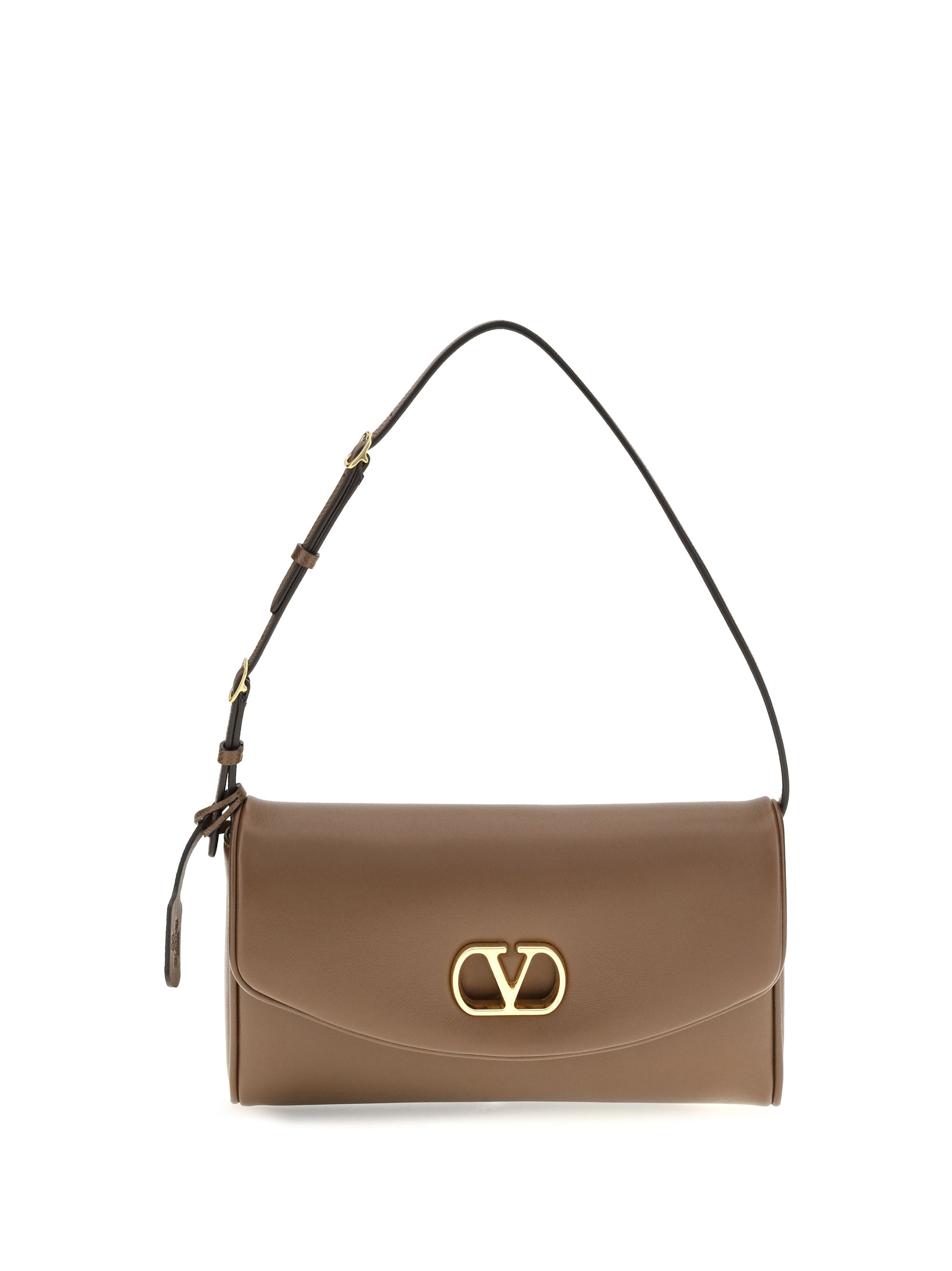 Valentino Garavani Devain Shoulder Bag — Brown