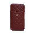 CC Quilted Caviar Flat Phone Case Wallet Pouch