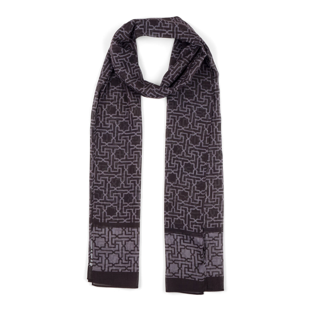 Black and Gray Scarf Rawda v1