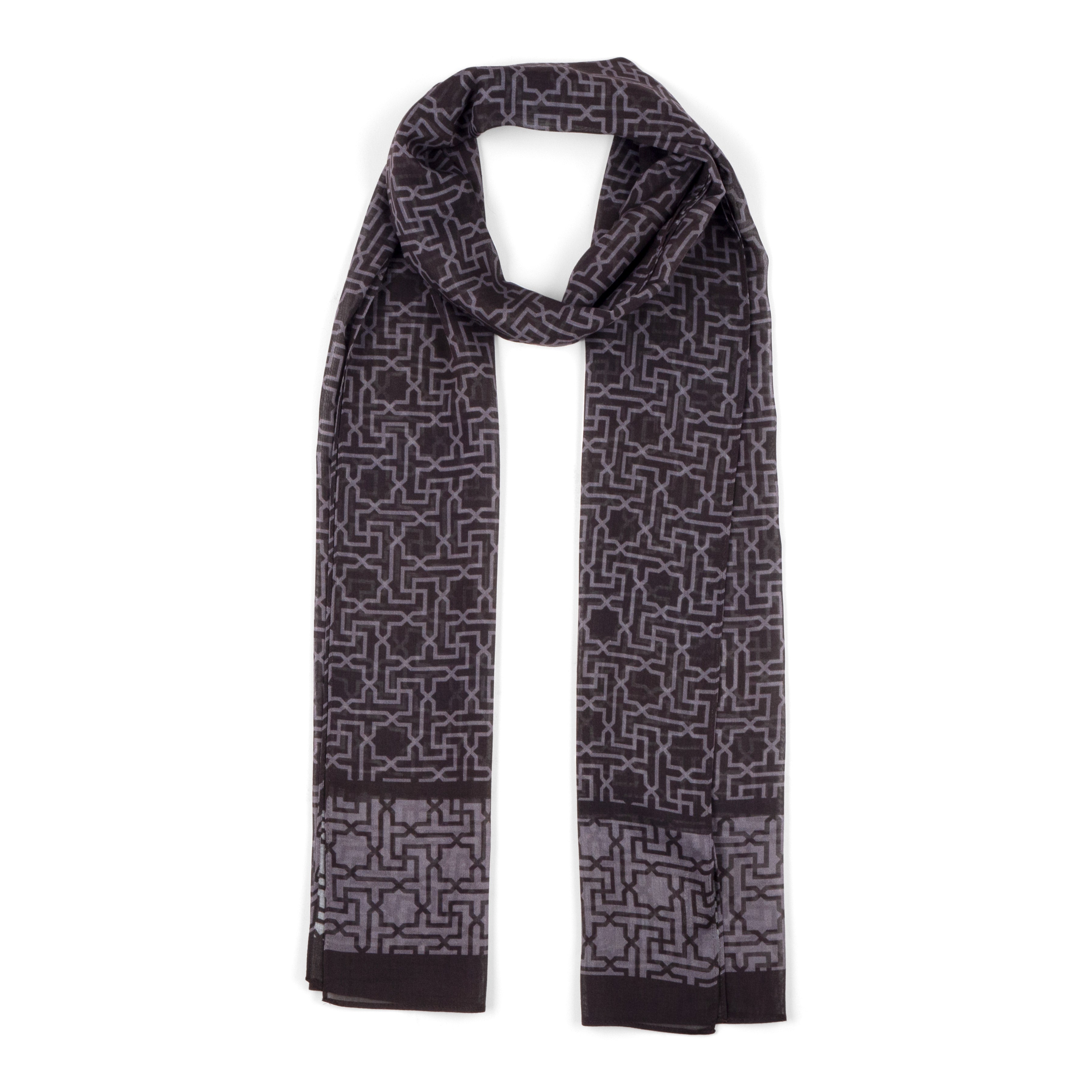 Black and Gray Scarf Rawda v1