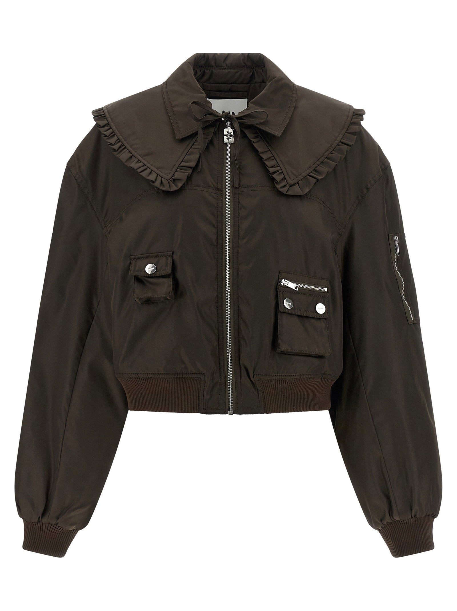 Ganni Duchesse Jacket — Brown