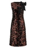 Ganni Velvet Sequin Dress — Black