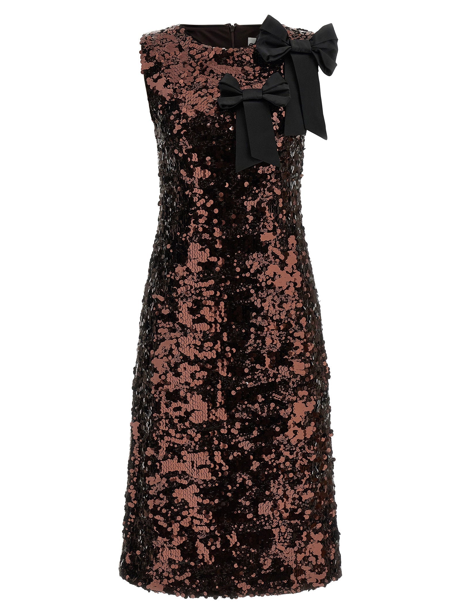 Ganni Velvet Sequin Dress — Black