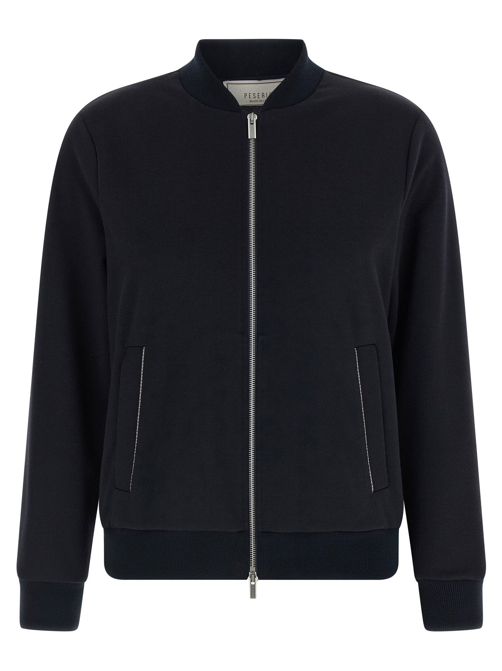 Peserico Stretch Cotton Jersey Sweatshirt — Black