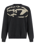 Diesel Flocked Logo Sweatshirt — black