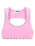 Moschino Logo-Embellished Tank Top — pink
