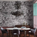 Black and White Cloud Mural