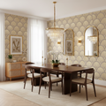 Beige Gold Art Deco Wallpaper