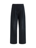 Golden Goose Wide-Leg Denim Jeans — Black