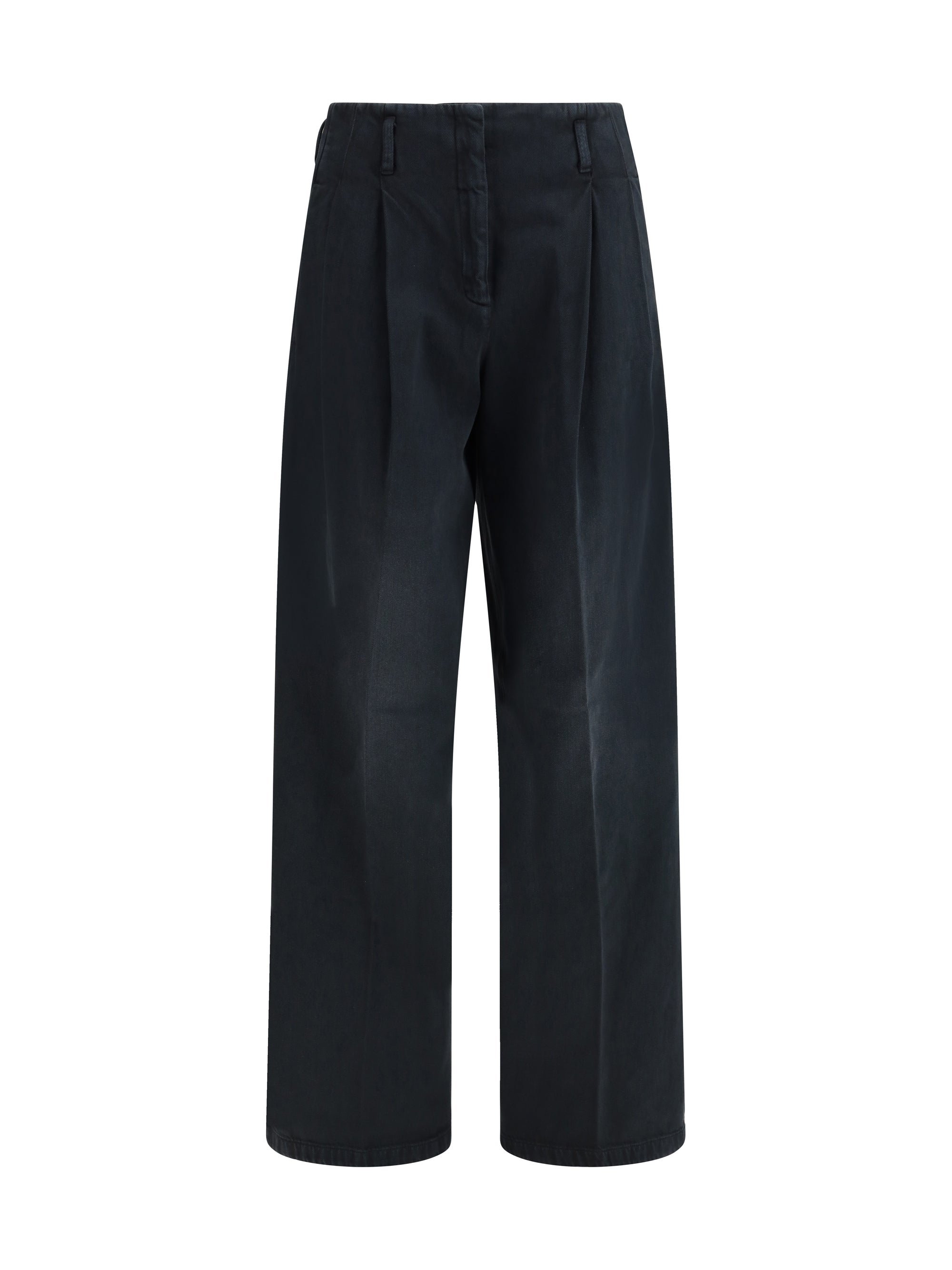 Golden Goose Wide-Leg Denim Jeans — Black