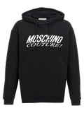 Moschino Logo-Print Cotton Hoodie — Black