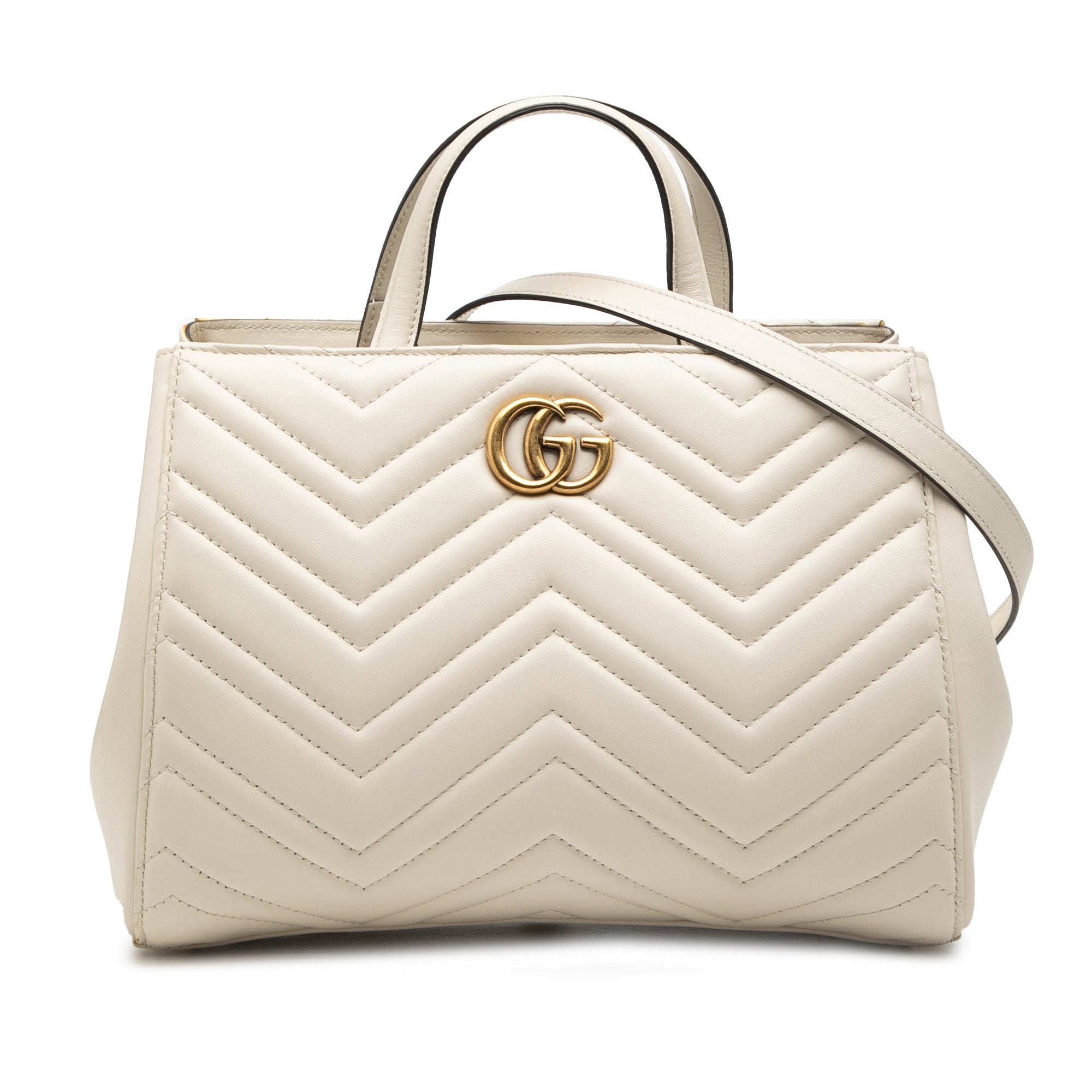 Small GG Marmont Matelasse Calfskin Satchel