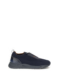 Santoni Stretch Fabric Slip-On Sneaker — Blue