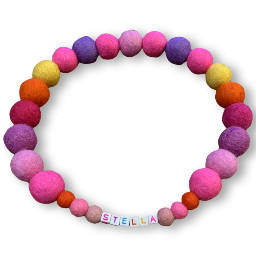 Pink - Personalised Pom Pom Dog Collar