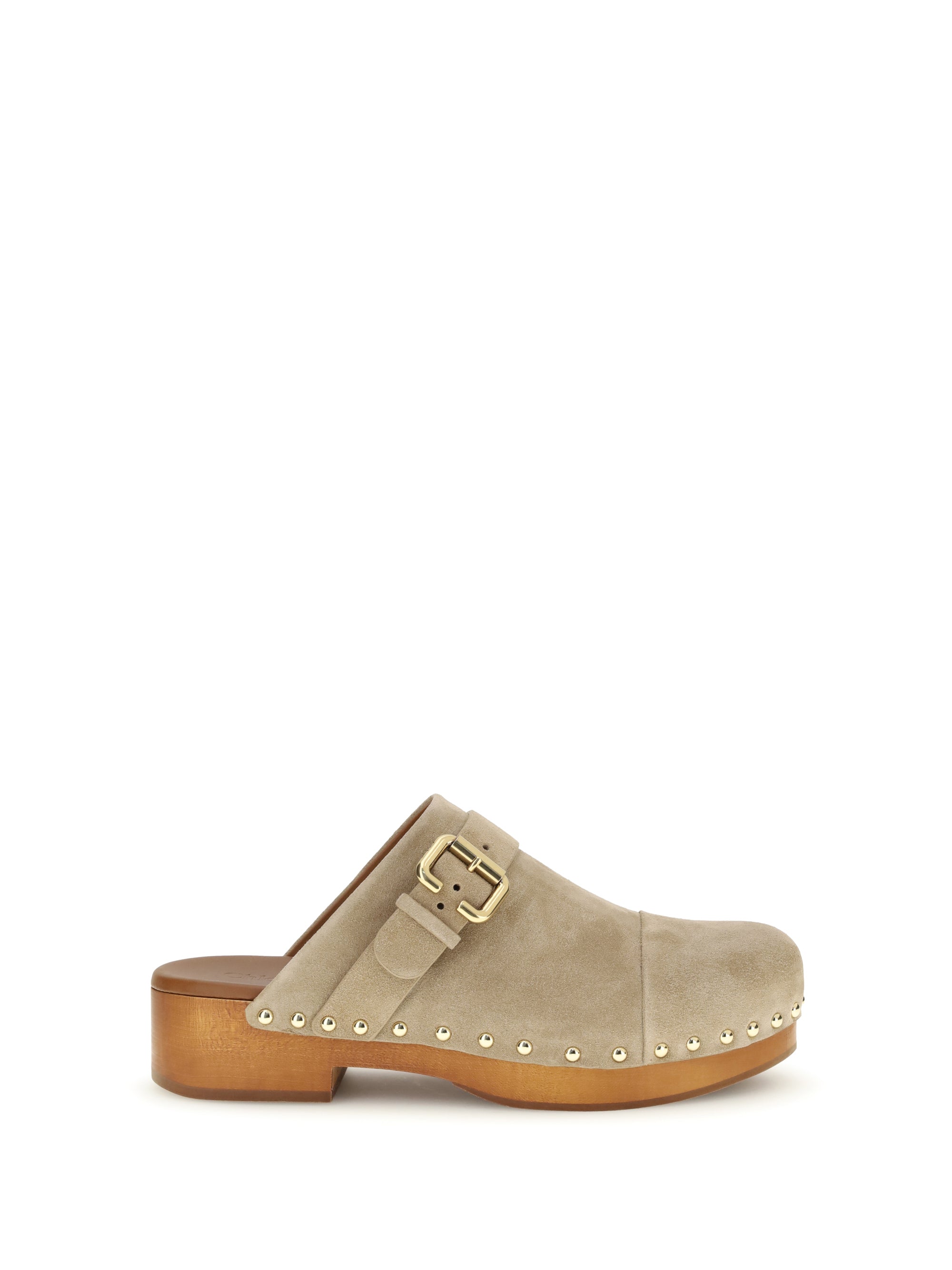 Chloé Jeannette Clog Mule — Beige