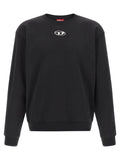 Diesel Embossed Logo Crew Neck Sweatshirt — Black