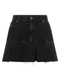 Diesel Pleated Denim Skirt — Black